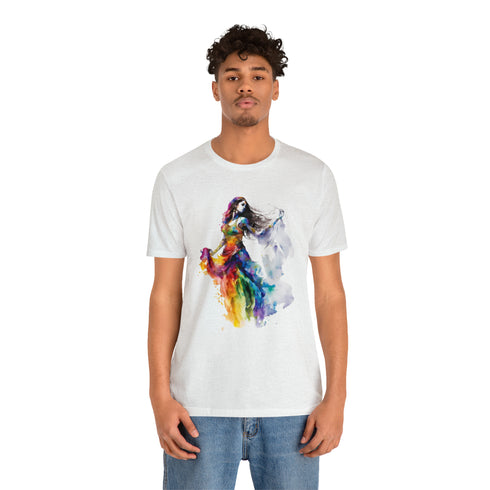 Rainbow Belly Dancer's Pose - Short Sleeve Tee
